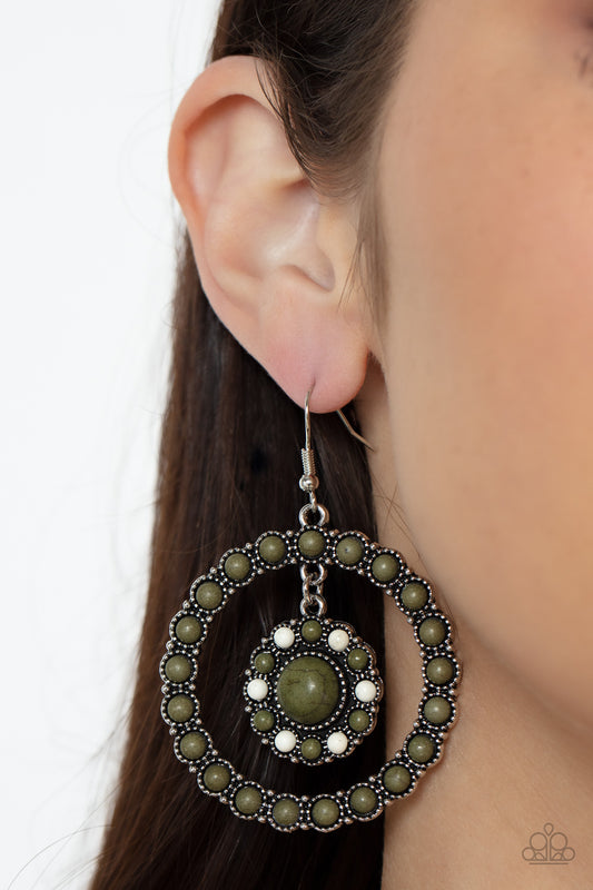 Paparazzi Saguaro Sanctuary Green Earring. #P5SE-GRXX-122XX.. Subscribe & Save. Floral Earring