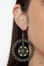 Load image into Gallery viewer, Paparazzi Saguaro Sanctuary Green Earring. #P5SE-GRXX-122XX.. Subscribe &amp; Save. Floral Earring
