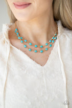 Load image into Gallery viewer, Paparazzi Sahara Safari - Blue Necklace with Gold Chain Multilayer
