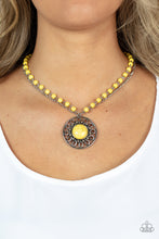 Load image into Gallery viewer, Paparazzi Sahara Suburb Yellow Necklace. Get Free Shipping. #P2SE-YWXX-207XX. Short Necklace
