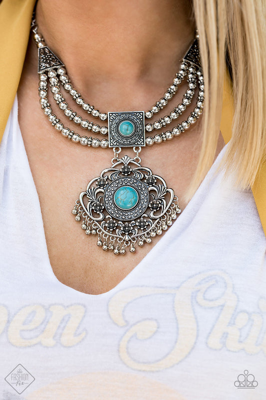 Paparazzi Santa Fe Solstice Blue Fashion Fix Necklace. Subscribe & Save. #P2SE-BLXX-387QV