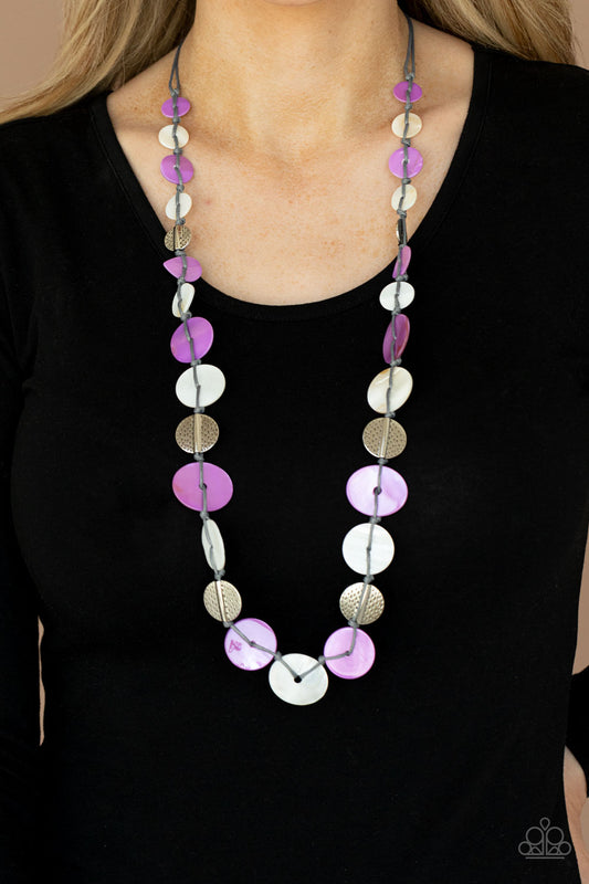 Paparazzi Necklace ~ Seashore Spa - Purple