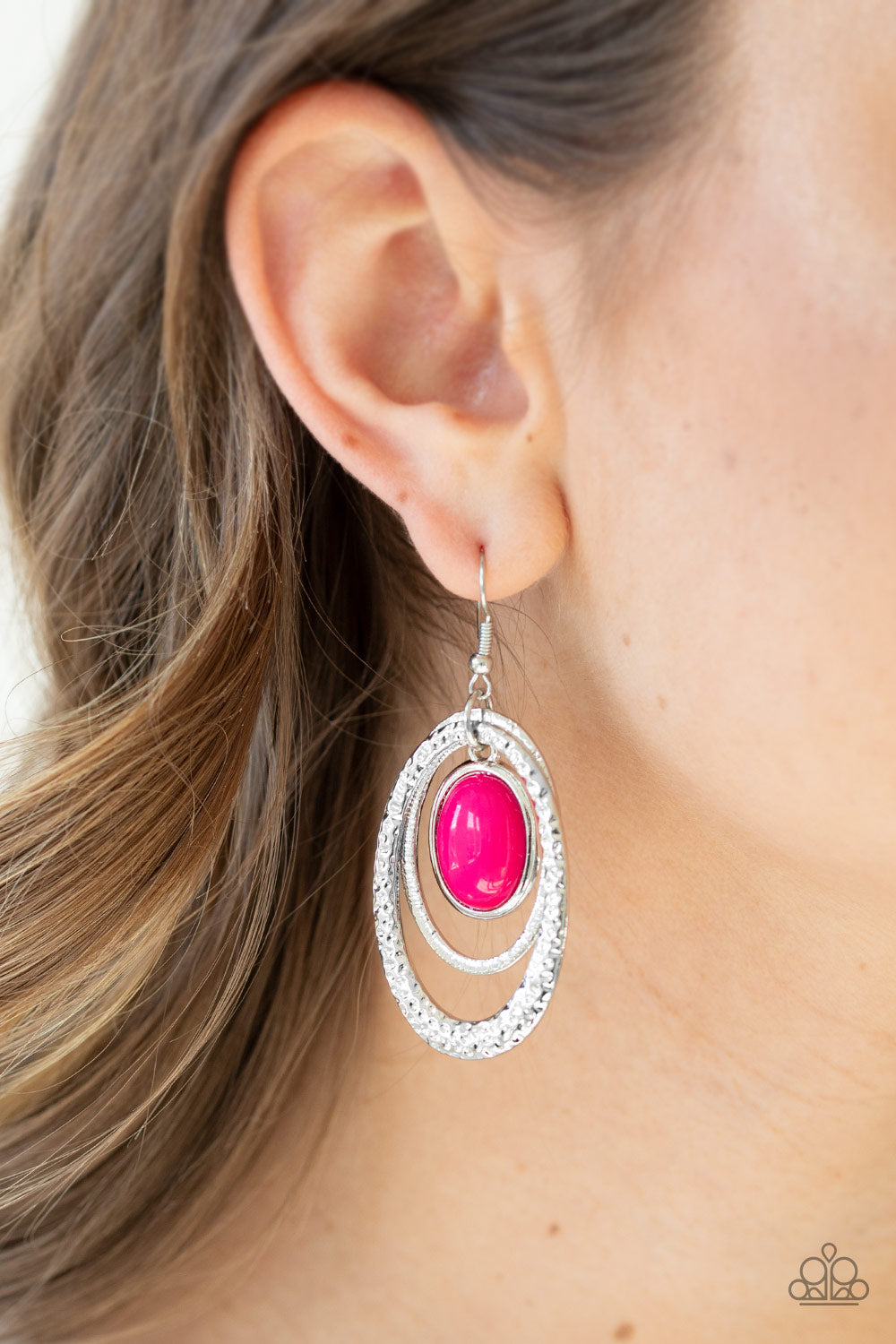 Paparazzi Seaside Spinster Pink Earrings