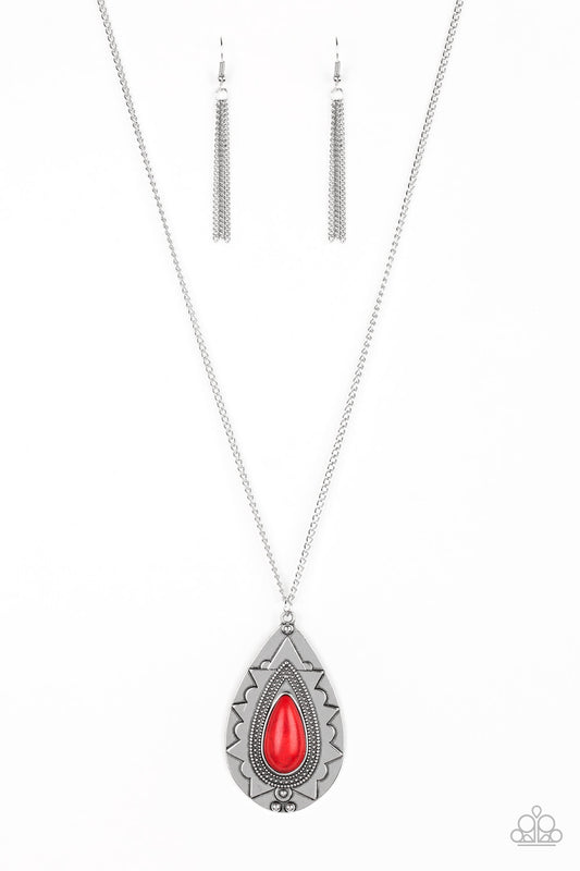 Paparazzi Necklace ~ Sedona Solstice - Red Paparazzi Accessories