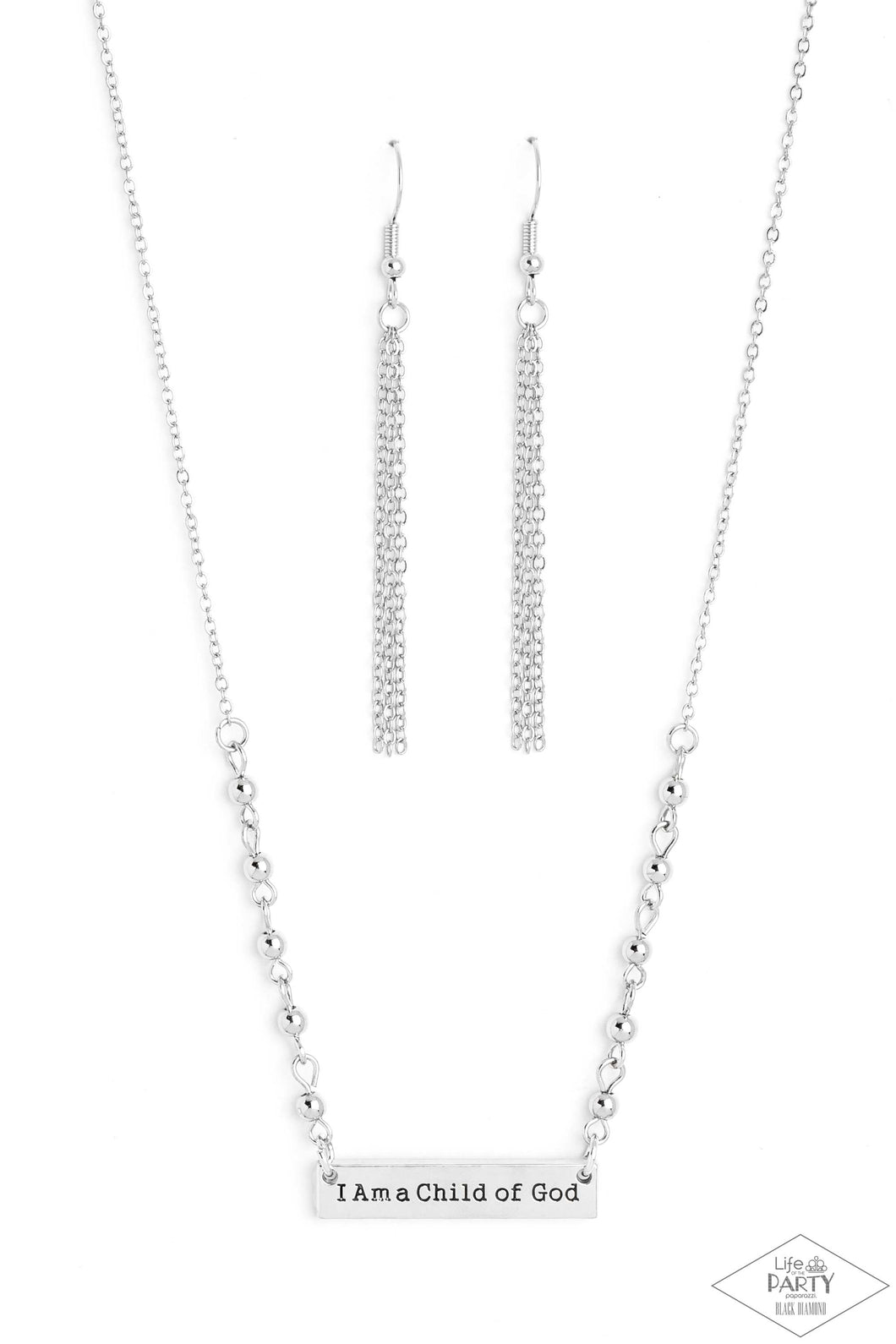 Send Me An Angel Silver Necklace Paparazzi Accessories Inspirational Jewelry. #P2WD-SVXX-208XX