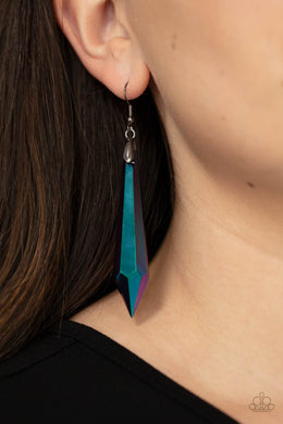 Sharp Dressed DIVA Multi Oil Spill Earrings Paparazzi Accessories. Free Shipping! #P5SE-MTXX-125XX