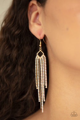 Paparazzi Singing in the REIGN - Gold Earrings