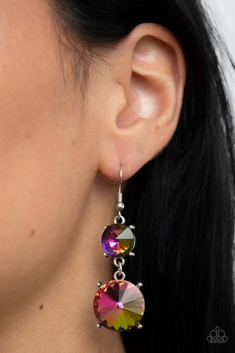 Paparazzi Sizzling Showcase Multi Earrings Oil Spill Jewelry. Get Free Shipping. #P5RE-MTXX-116XX