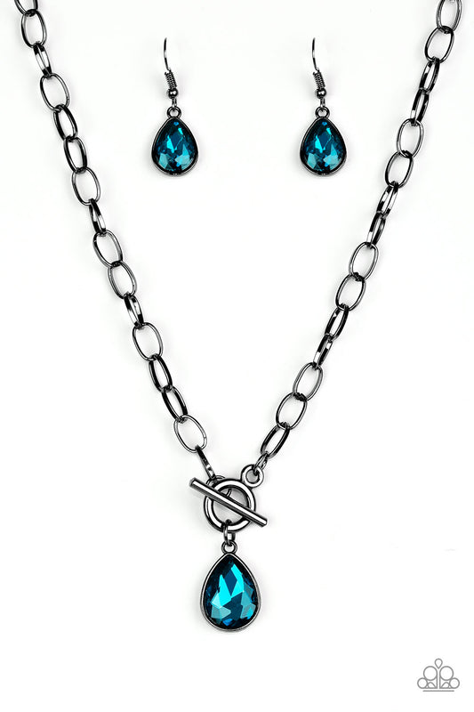 So Sorority Blue Necklace Paparazzi Accessories Toggle Closure Jewelry. Free Shipping! 
