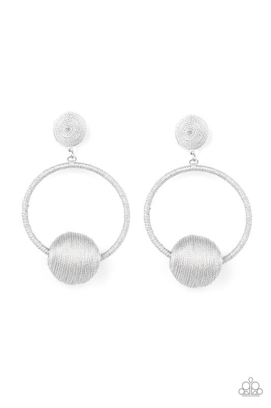 Social Sphere Silver Earring Paparazzi Accessories Post Style Earring for Women