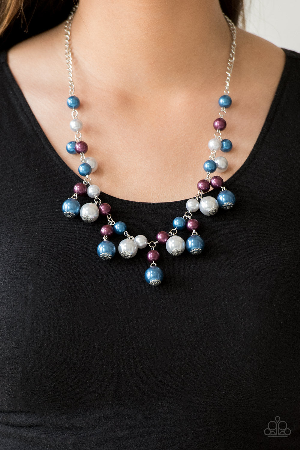 Paparazzi Necklace ~ Soon To Be Mrs. - Multi Color Pearl Necklace