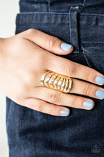 Load image into Gallery viewer, Paparazzi Ring ~ Sound Waves - Gold Band Ring
