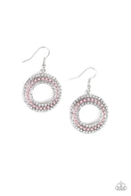 Load image into Gallery viewer, Sparkle Splurge - Pink Earring Paparazzi Accessories with small pearl

