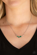 Load image into Gallery viewer, Paparazzi Necklace ~ Sparkling Stargazer - Green Dainty Necklace
