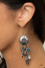 Load image into Gallery viewer, Paparazzi Springtime Essence - Multi Earrings with pink and blue rhinestones #P5WH-MTXX-147XX
