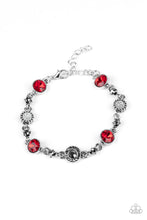 Load image into Gallery viewer, Stargazing Sparkle Red $5 Bracelet Paparazzi Accessories &amp; Jewelry #P9RE-RDXX-110XX. Clasp Closure.
