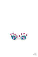 Load image into Gallery viewer, Paparazzi Accessories Starlet Shimmer ~ Colorful Crown  Earring Kit for kids
