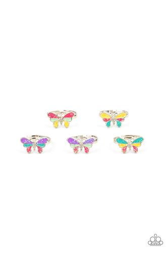 Paparazzi Starlet Shimmers Dainty Butterfly Wings Ring Kit (P4SS-MTXX-275XX) for little kids