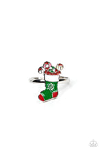 Load image into Gallery viewer, Winter Inspired Ring stuffed stocking Paparazzi Accessories. #P4SS-MTXX-296XX. Kids ring kit
