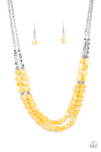 Load image into Gallery viewer, Paparazzi Staycation Status Yellow Necklace. #P2ST-YWXX-071XX. Subscribe &amp; Save. 
