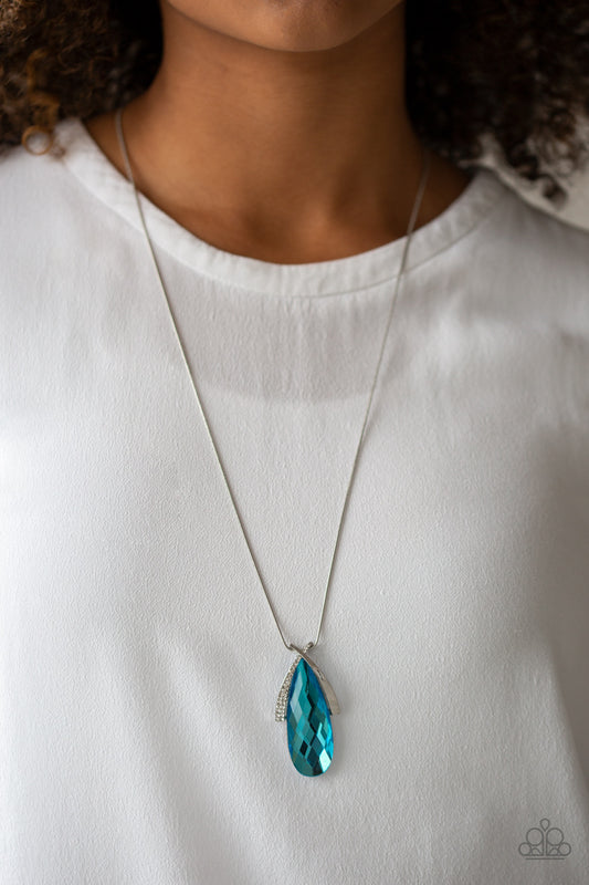 Paparazzi Stellar Sophistication - Blue Necklace online at AainaasTreasureBox #P2RE-BLXX-238XX