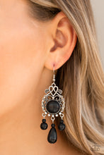 Load image into Gallery viewer, Paparazzi Earring Stone Bliss - Black Earring
