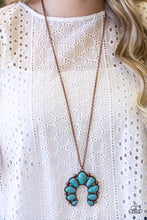 Load image into Gallery viewer, Paparazzi Necklace ~ Stone Monument - Copper and Blue Necklace
