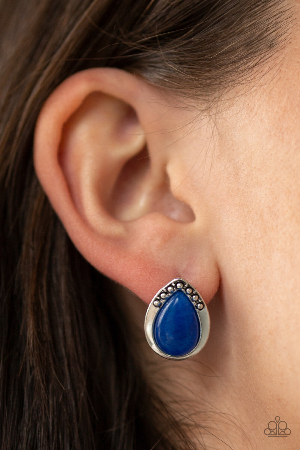 Paparazzi Stone Spectacular Blue Post Earrings $5 Accessories. Free Shipping! #P5PO-BLXX-101XX