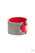 Load image into Gallery viewer, Paparazzi Studded Synchronism Red Bracelets. Free Shipping over $40. #P9UR-RDXX-138XX
