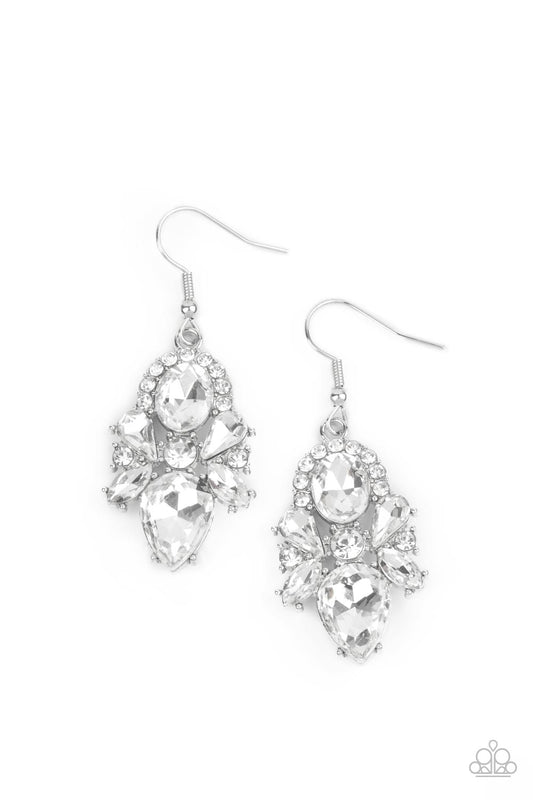 Paparazzi Stunning Starlet White Earrings. Get Free Shipping. #P5RE-WTXX-504XX