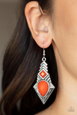 Paparazzi Earring ~ Stylishly Sonoran - Orange Earring