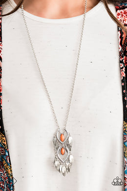 Summer SOUL-stice Orange Long Necklace Paparazzi Accessories. April 2020 Vintage Fashion Fix