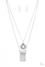 Load image into Gallery viewer, Paparazzi Sunburst Rustica White Necklace. #P2SE-WTXX-256XX. Subscribe &amp; Save. Long Necklace
