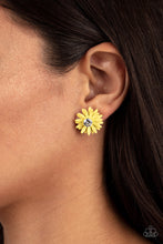 Load image into Gallery viewer, Paparazzi Sunshiny DAIS-y - Yellow Floral Post Earrings. Free Shipping! #P5PO-YWXX-031XX
