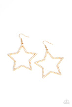 Load image into Gallery viewer, Paparazzi Supernova Sparkle Gold Earrings. Get Free Shipping. #P5ED-GDXX-083XX. Dainty Star Earring
