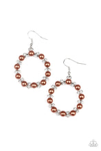 Load image into Gallery viewer, Symphony Sparkle Brown Earrings Paparazzi Accessories online at AainaasTreasureBox.#P5RE-BNXX-115XX 
