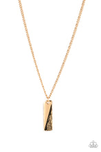 Load image into Gallery viewer, Paparazzi Tag Along Gold Necklace. #P2MN-URGD-059XX. Get Free Shipping. Men&#39;s Necklace
