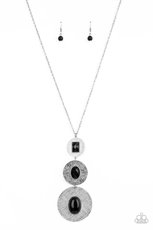 Talisman Trendsetter - Black Necklace Paparazzi Jewelries. #P2SE-BKXX-314XX. Get Free Shipping!