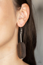 Load image into Gallery viewer, Paparazzi Tamarack Trail - Brown Wooden Earring for an artisan look (P5SE-BNXX-174XX)
