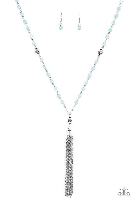 Paparazzi Necklace ~ Tassel Takeover - Blue Necklace Paparazzi Accessories