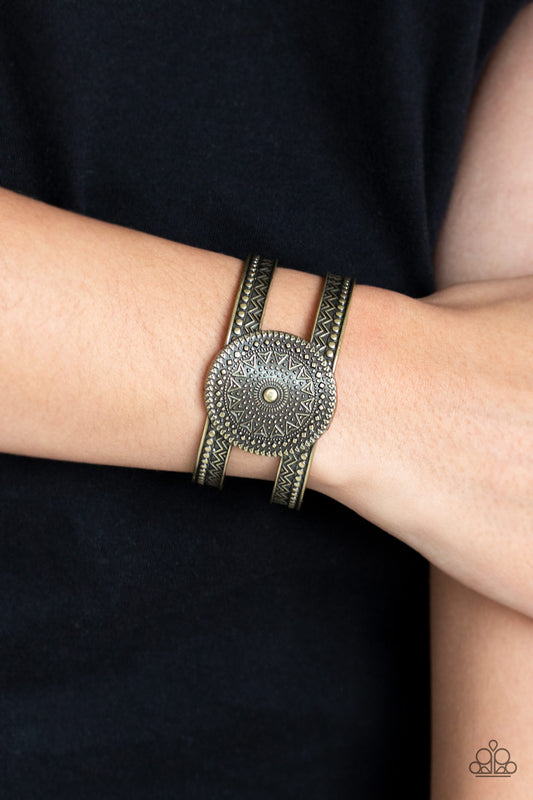 Paparazzi Bracelet ~ Texture Trade - Brass - Cuff Bracelet