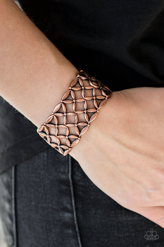 Paparazzi The Big BLOOM Copper Bracelet. Get Free Shipping. #P9WH-CPXX-110XX
