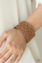 Load image into Gallery viewer, Paparazzi Bracelet ~ The Halftime Show - Gold Suede Urban Bracelet
