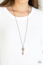 Load image into Gallery viewer, Paparazzi Necklace ~ The Magic Key - Brass Key Necklace
