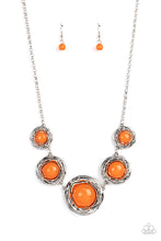 Load image into Gallery viewer, $5 Paparazzi The Next NEST Thing Orange Necklace glassy beads 
