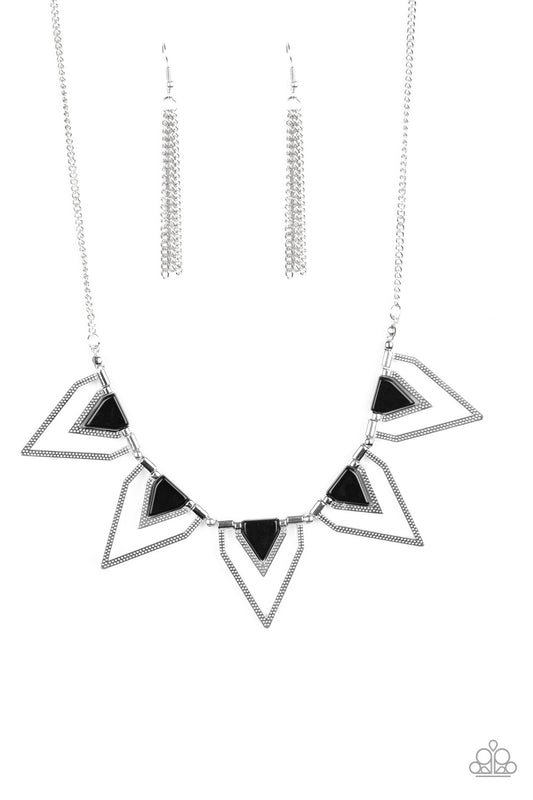 The Pack Leader - Black Necklace Paparazzi Accessories. Get Free Shipping! #P2ED-BKXX-127XX