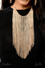 Load image into Gallery viewer, Paparazzi The Ramee Zi Necklace. Get Free Shipping. #Z901. Gold Fringe Statement Zi Collection
