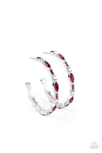 Load image into Gallery viewer, There Goes The Neighborhood - Pink Earrings Paparazzi Accessories Pink Hoops #P5HO-PKXX-027XX
