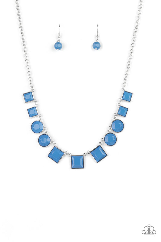 Tic Tac TREND - Blue Necklace Paparazzi Accessories