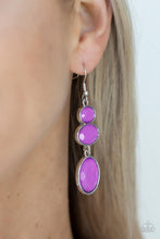 Load image into Gallery viewer, Tiers Of Tranquility - Purple Earring Paparazzi Accessories
